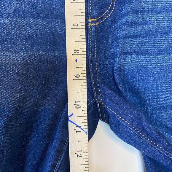 Loft Bootcut Midrise Classic Denim Dark Blue Jeans Size 2 Western Country - Picture 2 of 12